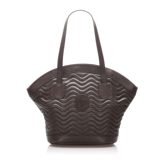 Saint Laurent Quilted Leather Tote  (SHG-12204)