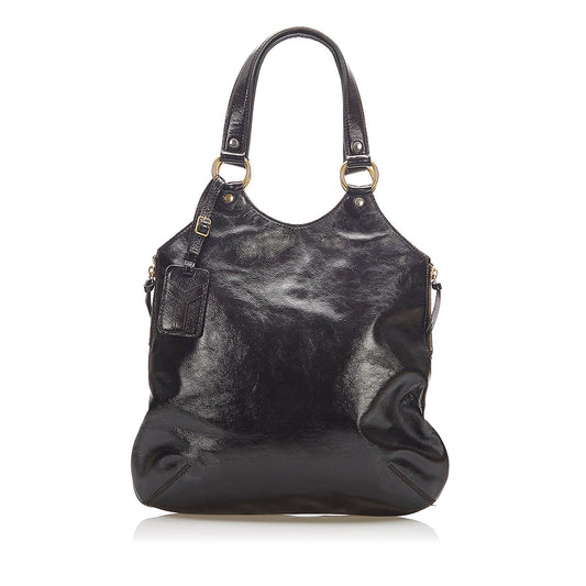 Saint Laurent Sac Metropolis Patent Leather Tote Bag (SHG-15970)