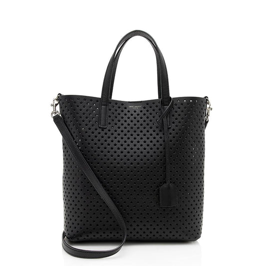 Saint Laurent Star Perforated Leather Toy North/South Tote (SHF-12488)