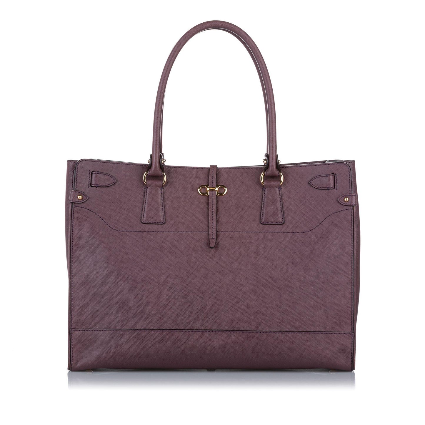 Salvatore Ferragamo Bice Leather Tote Bag (SHG-20090)