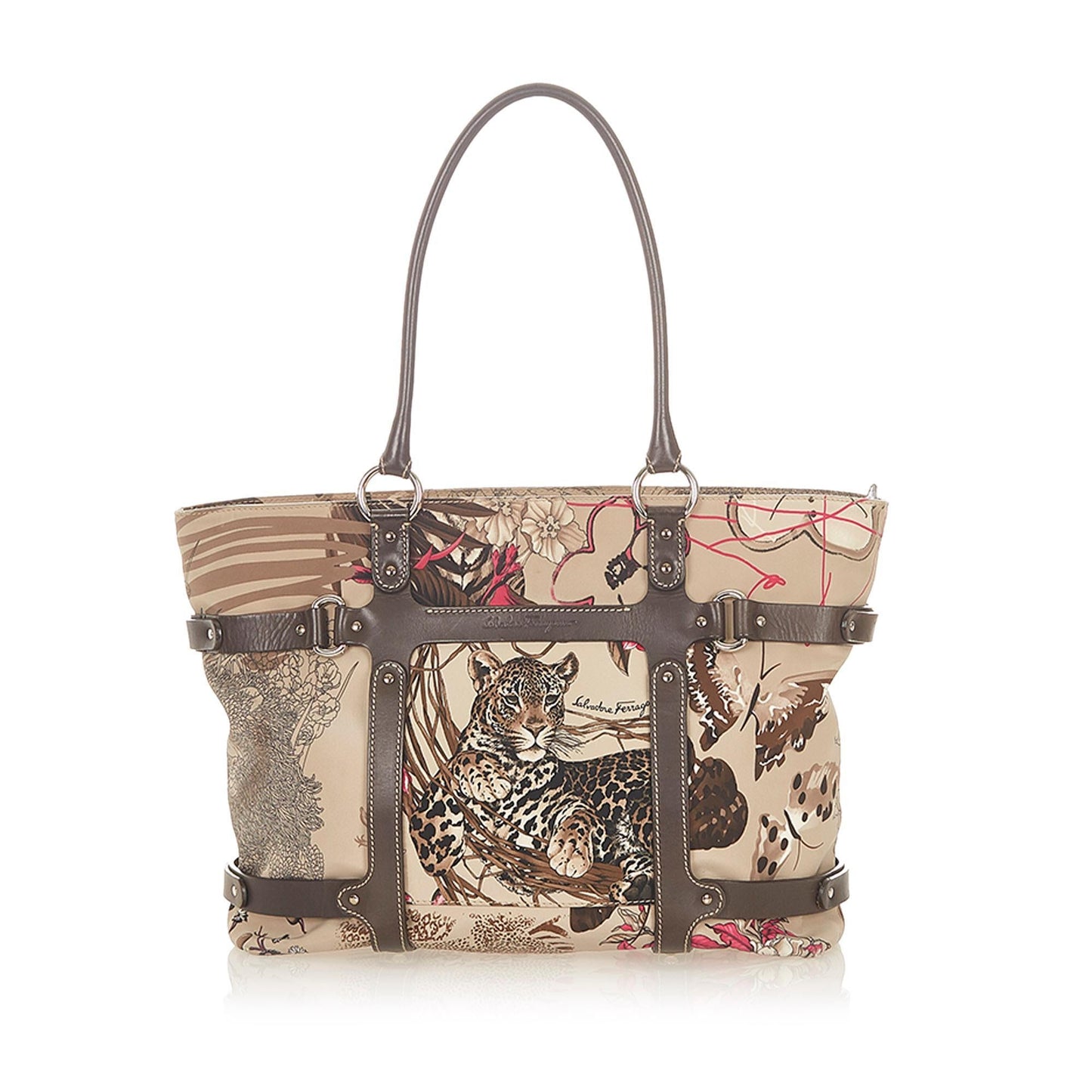 Salvatore Ferragamo Fiera Print Nylon Tote Bag (SHG-19230)