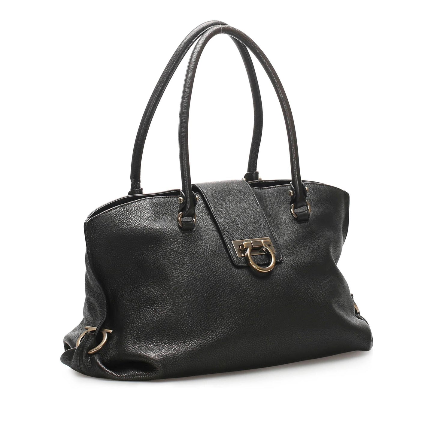 Salvatore Ferragamo Gancini Leather Tote Bag (SHG-10835)