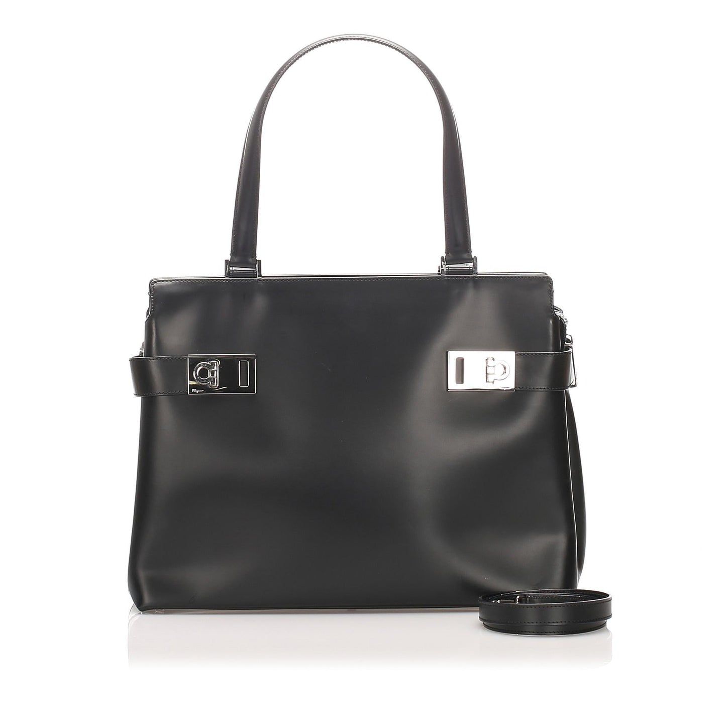 Salvatore Ferragamo Gancini Leather Tote Bag (SHG-10889)