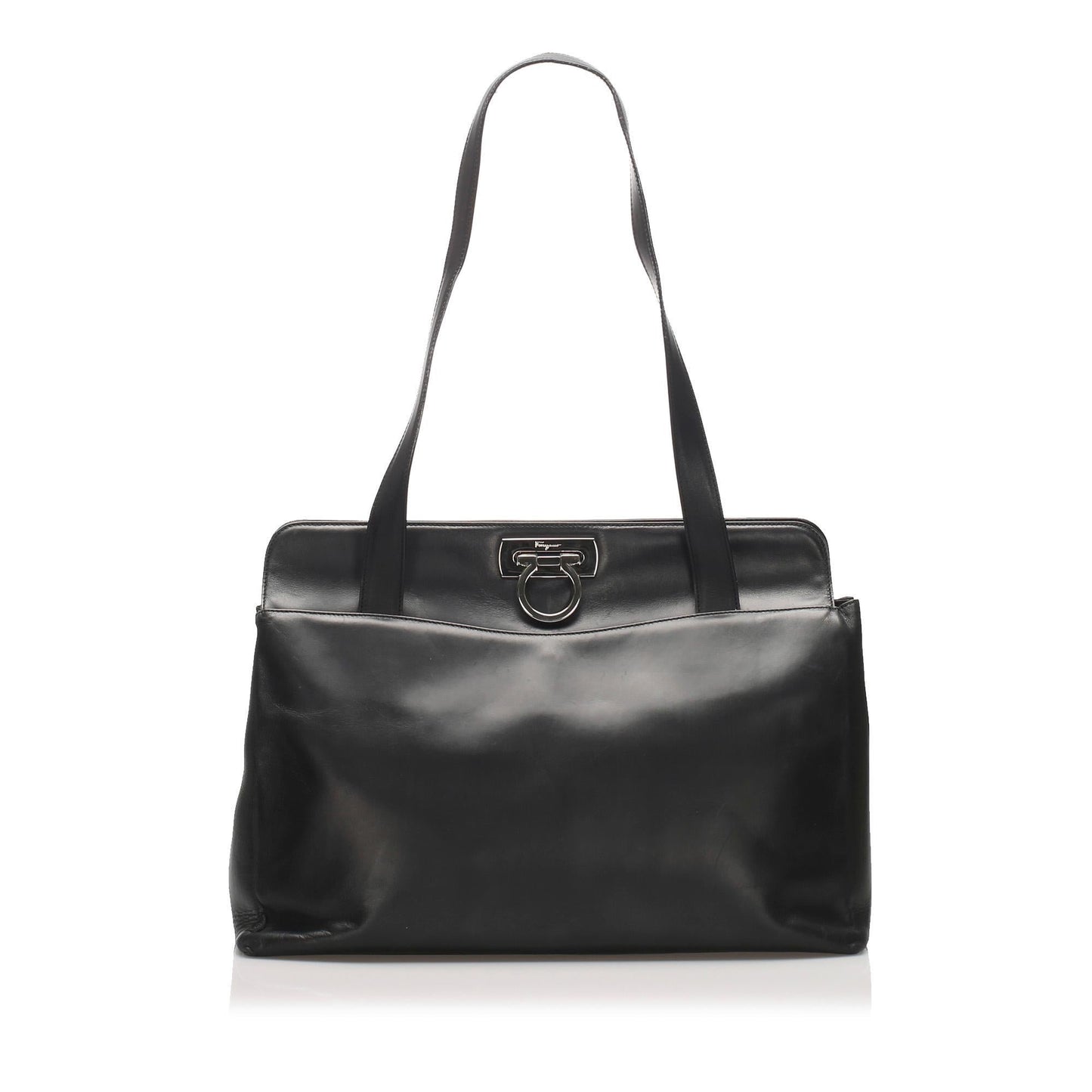 Salvatore Ferragamo Gancini Leather Tote Bag (SHG-10912)