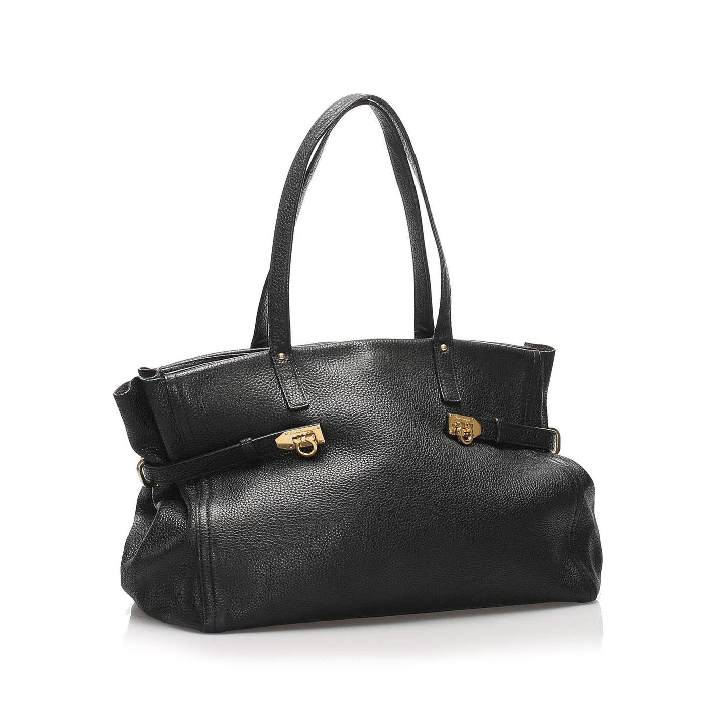 Salvatore Ferragamo Gancini Leather Tote Bag (SHG-10980)