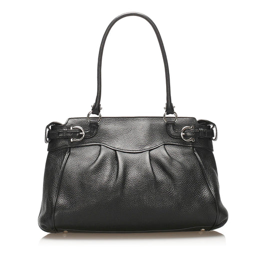 Salvatore Ferragamo Gancini Leather Tote Bag (SHG-11169)