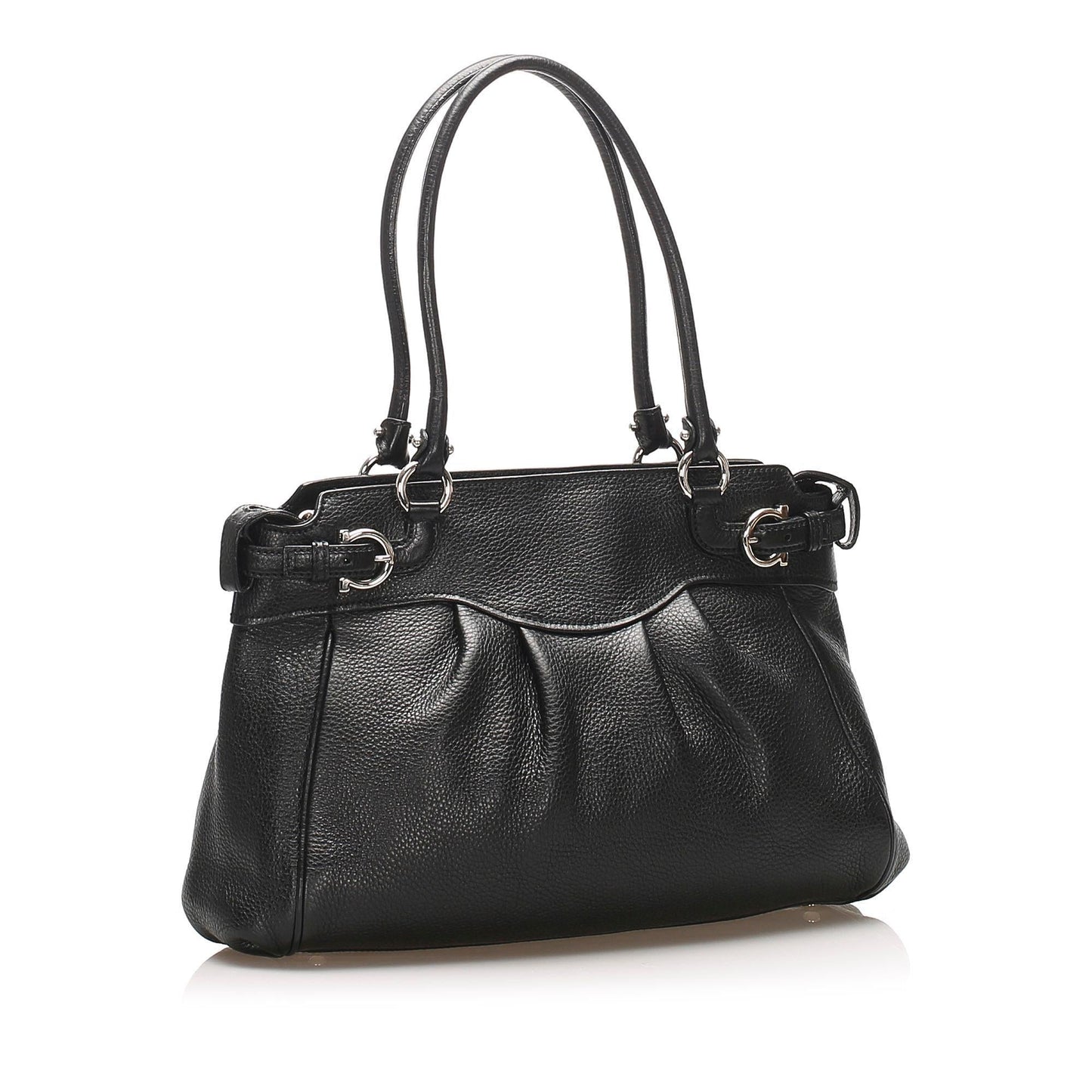 Salvatore Ferragamo Gancini Leather Tote Bag (SHG-11169)