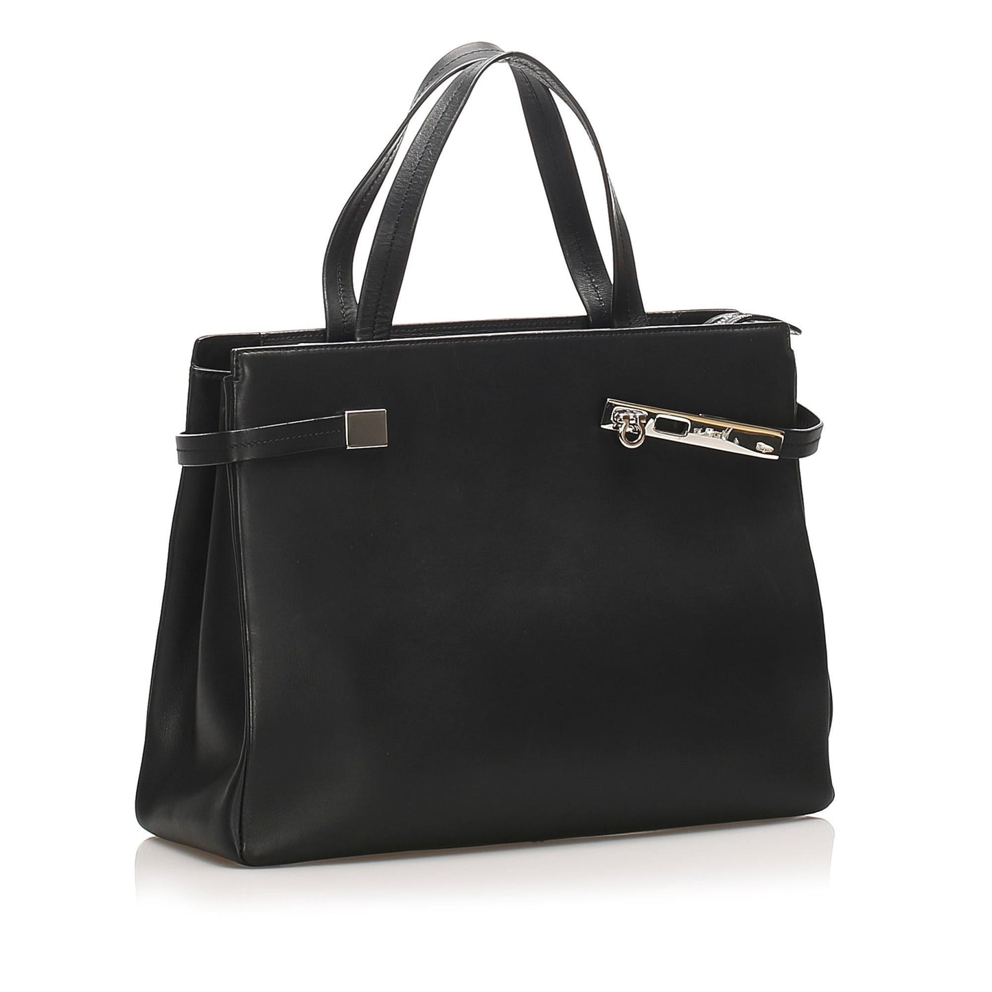 Salvatore Ferragamo Gancini Leather Tote Bag (SHG-12979)