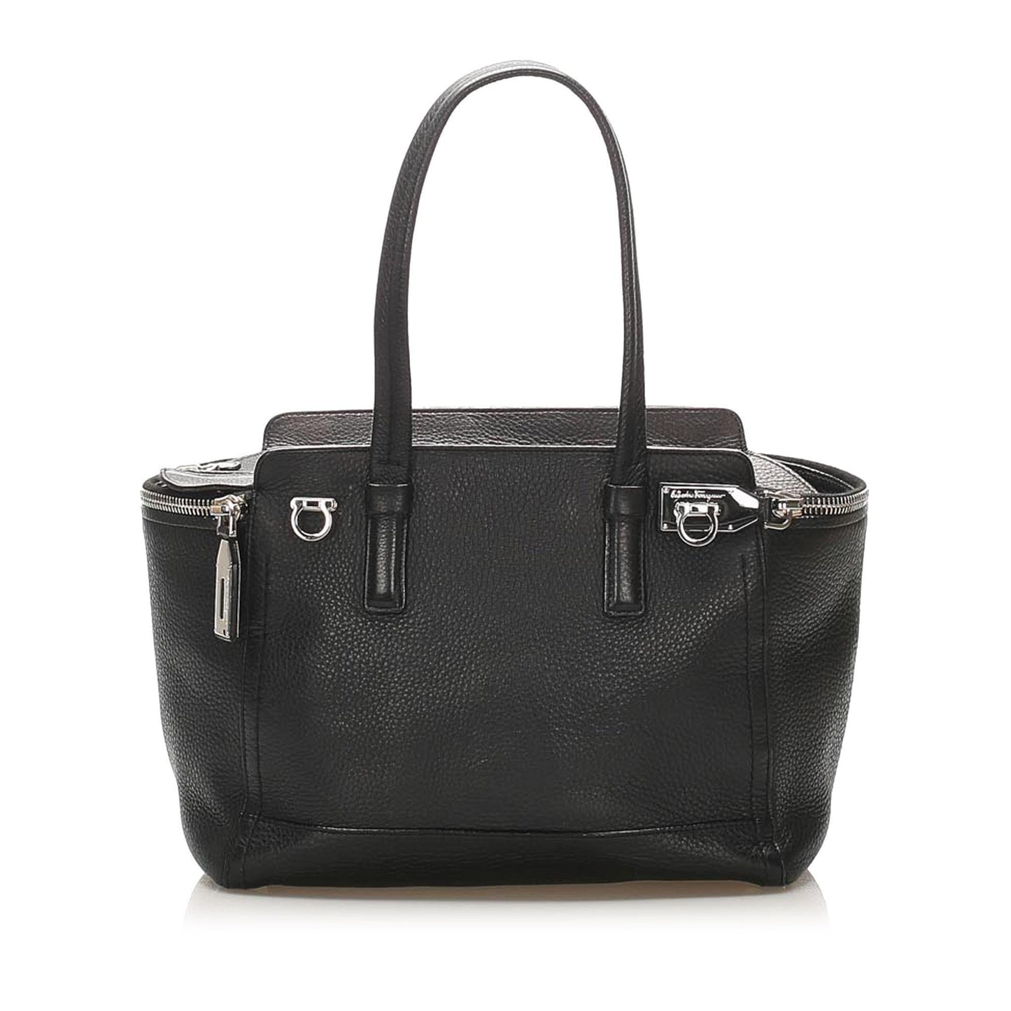 Salvatore Ferragamo Gancini Leather Tote Bag (SHG-15567)