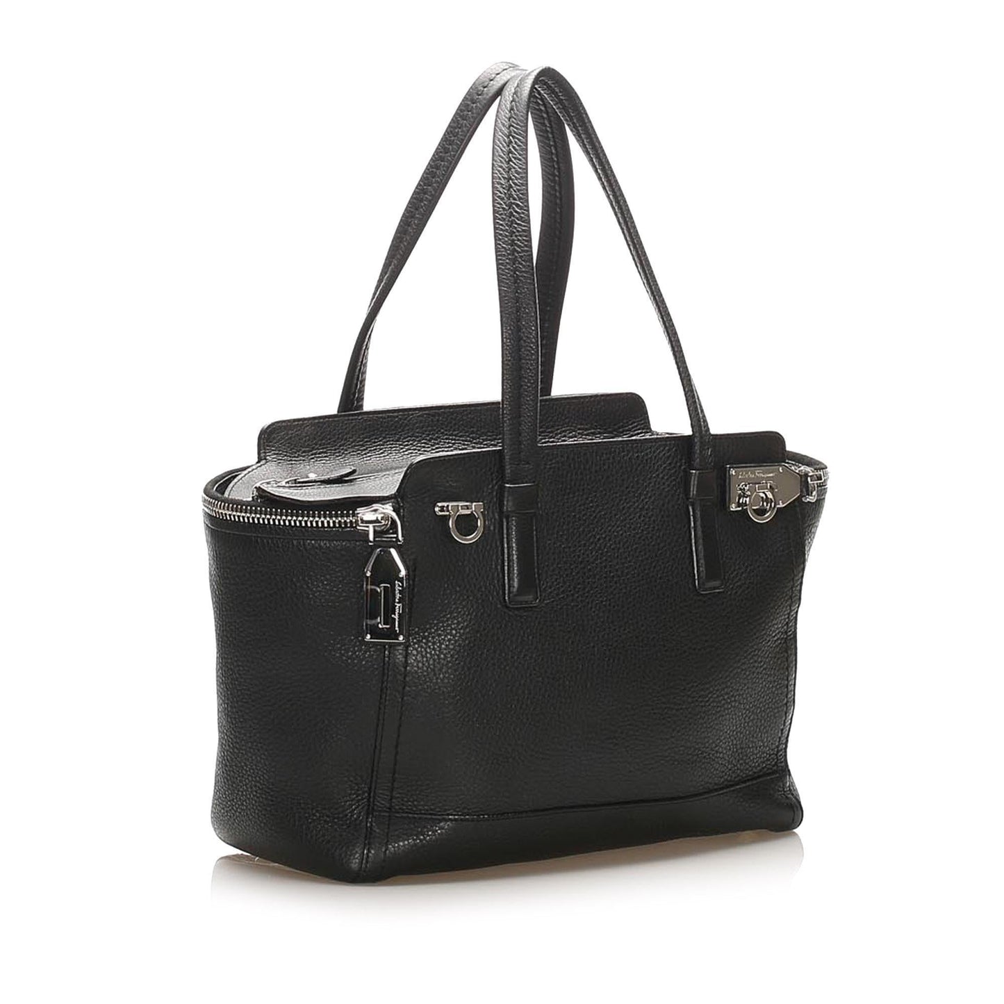 Salvatore Ferragamo Gancini Leather Tote Bag (SHG-15567)