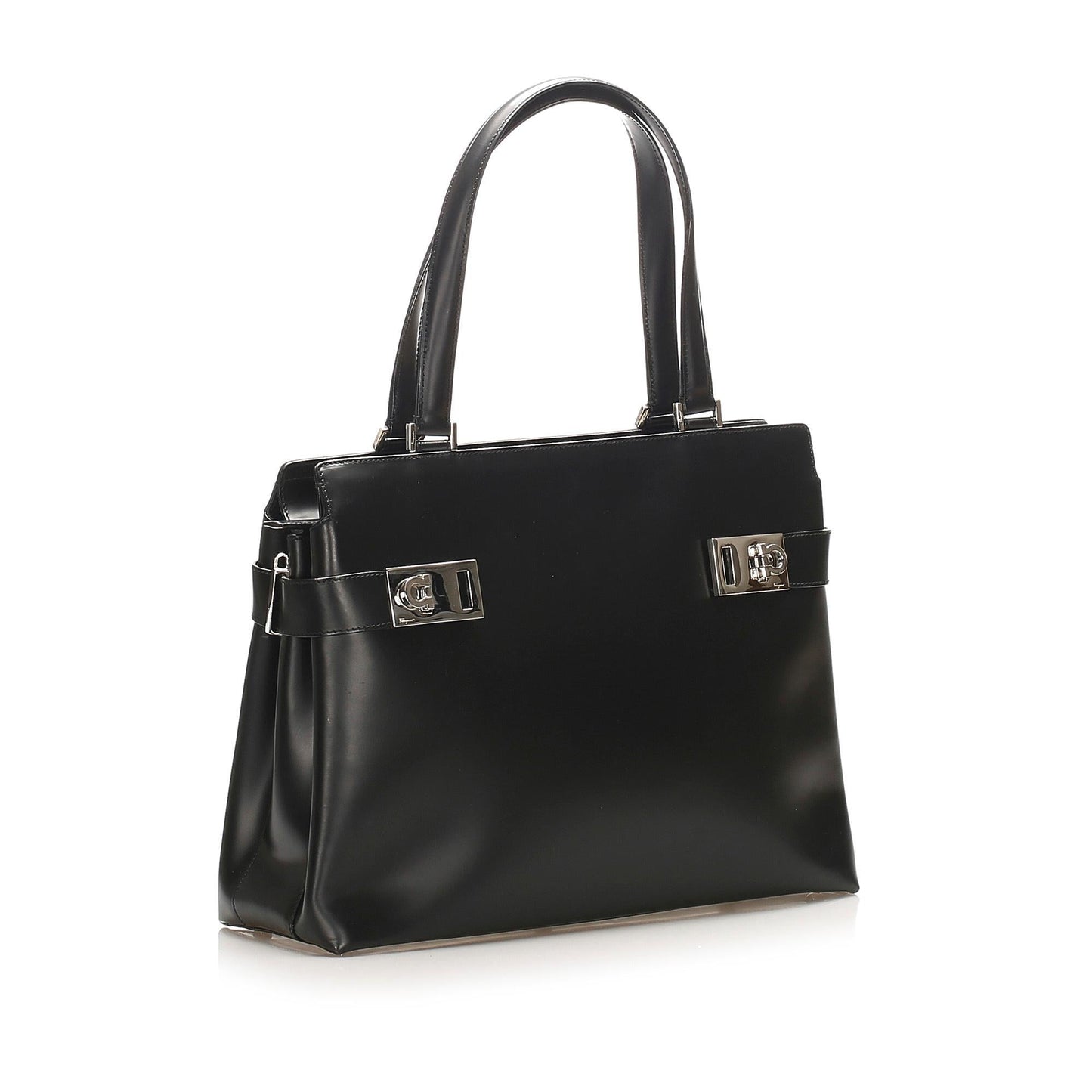 Salvatore Ferragamo Gancini Leather Tote Bag (SHG-15641)