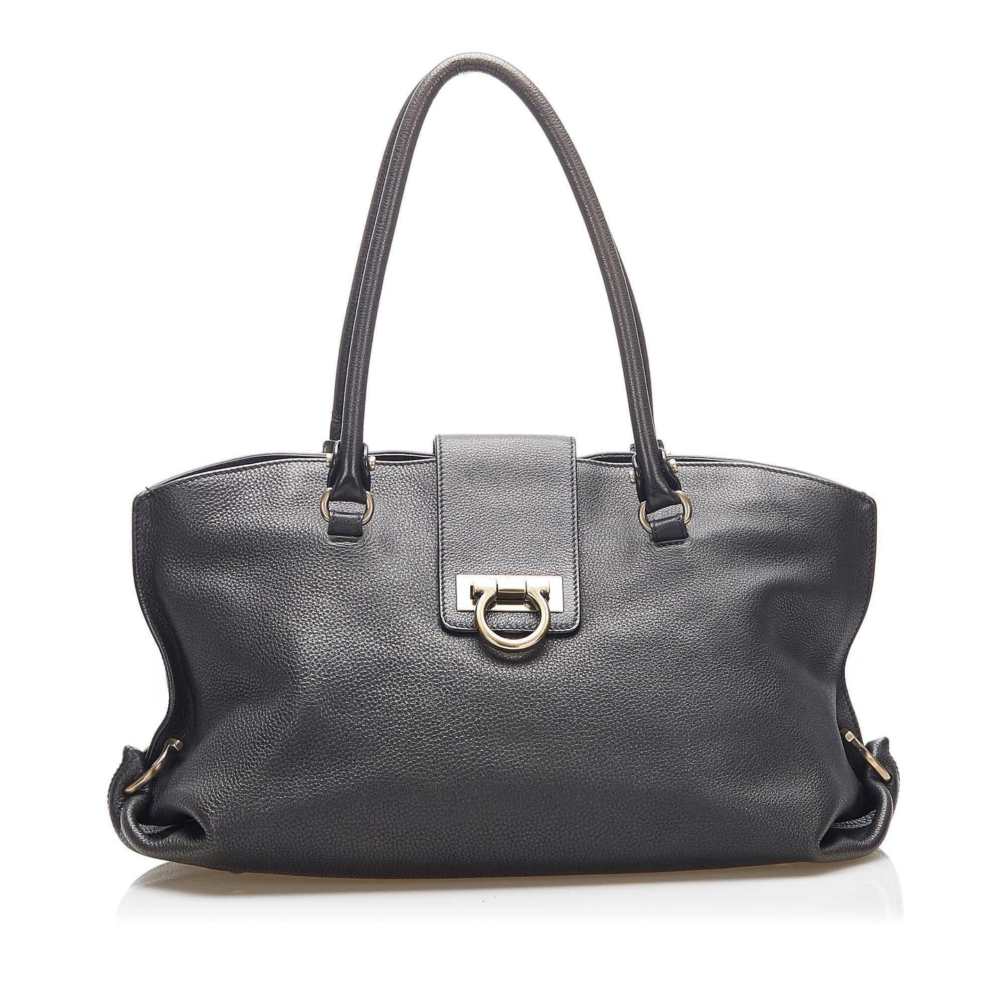 Salvatore Ferragamo Gancini Leather Tote Bag (SHG-15888)