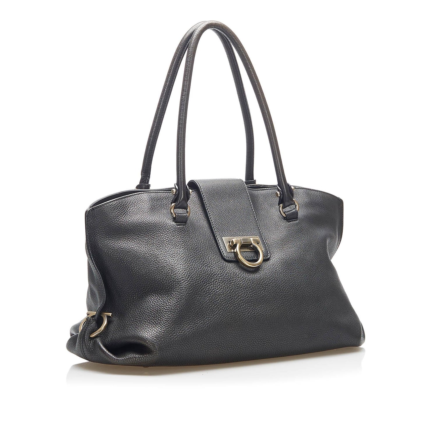 Salvatore Ferragamo Gancini Leather Tote Bag (SHG-15888)