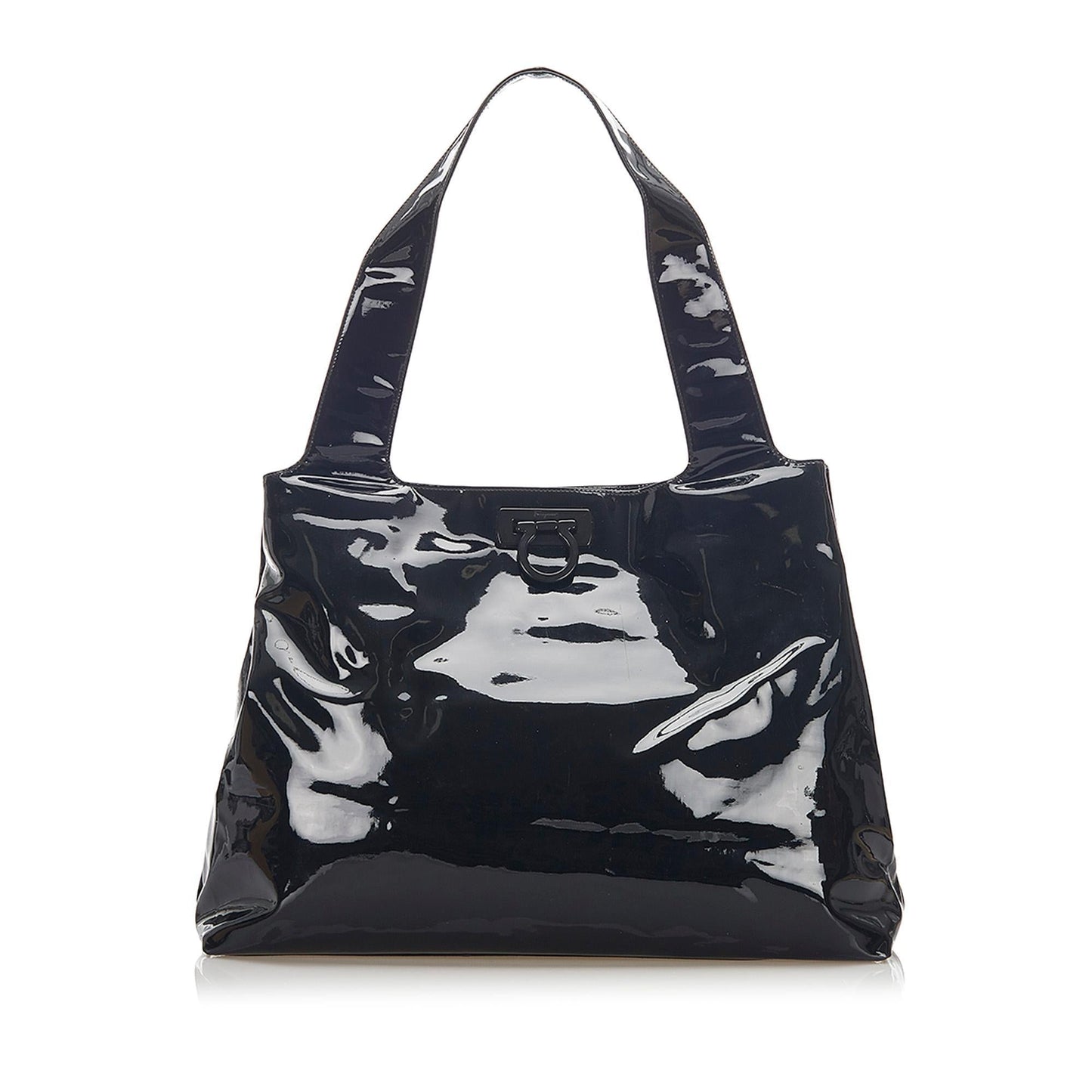 Salvatore Ferragamo Gancini Patent Leather Tote Bag (SHG-17515)