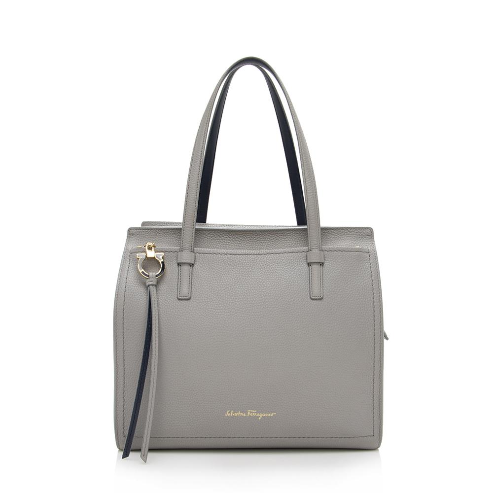 Salvatore Ferragamo Leather Amy Medium Tote (SHF-14138)