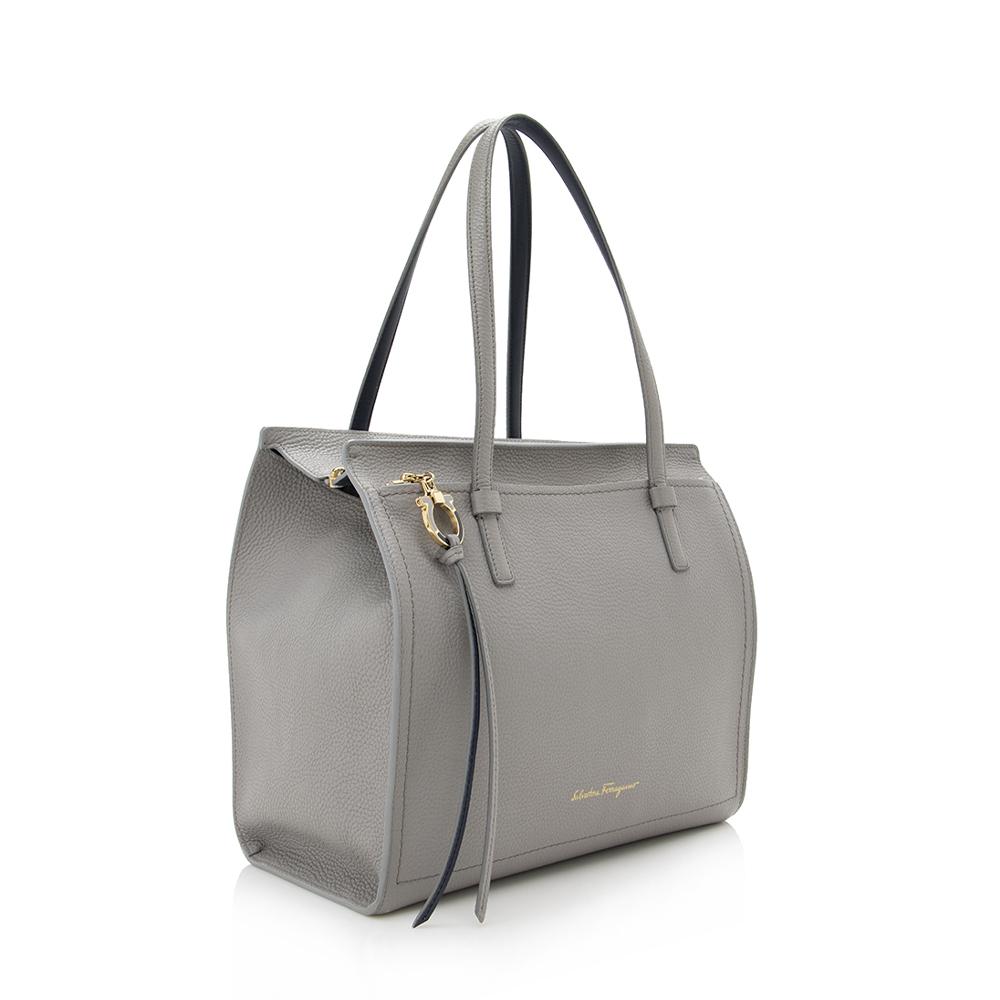 Salvatore Ferragamo Leather Amy Medium Tote (SHF-14138)