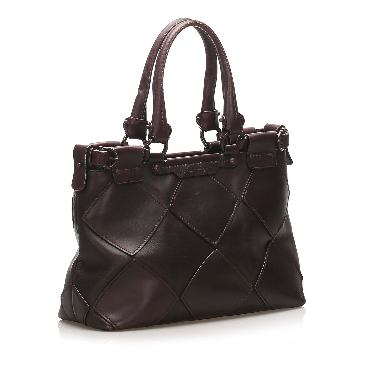 Salvatore Ferragamo Leather Tote Bag (SHG-11179)