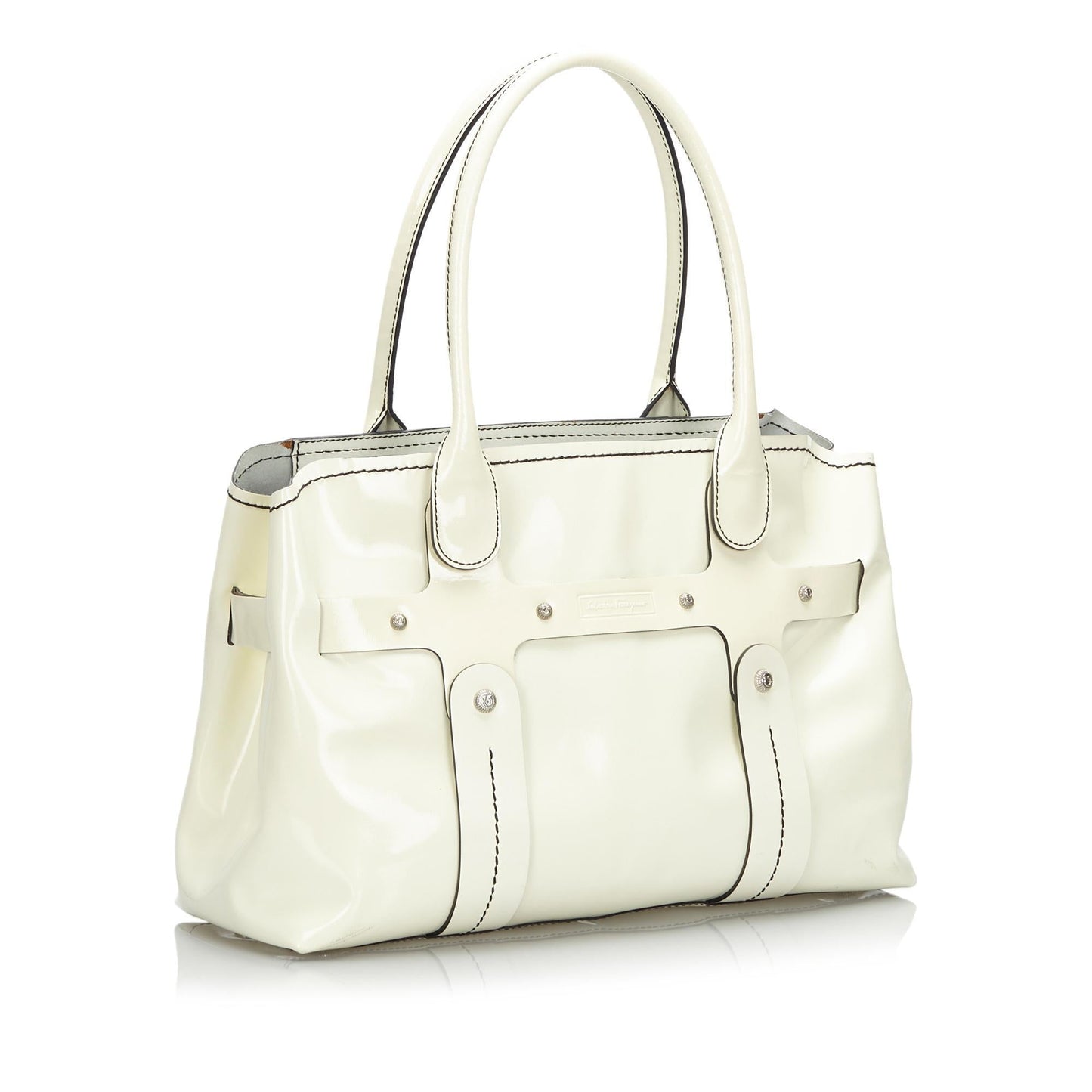 Salvatore Ferragamo Glazed Leather Tote (SHG-10012)