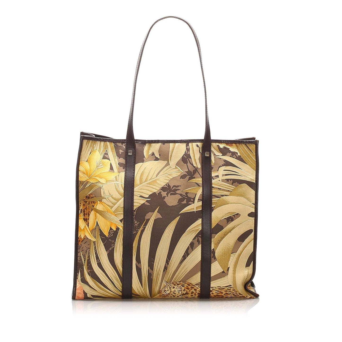 Salvatore Ferragamo Printed Nylon Tote Bag (SHG-12670)