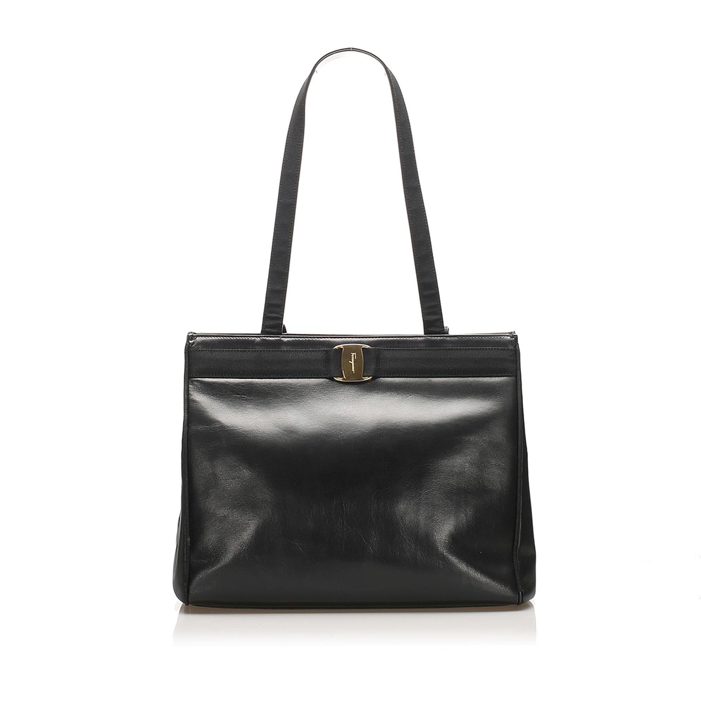 Salvatore Ferragamo Vara Leather Tote Bag (SHG-11555)