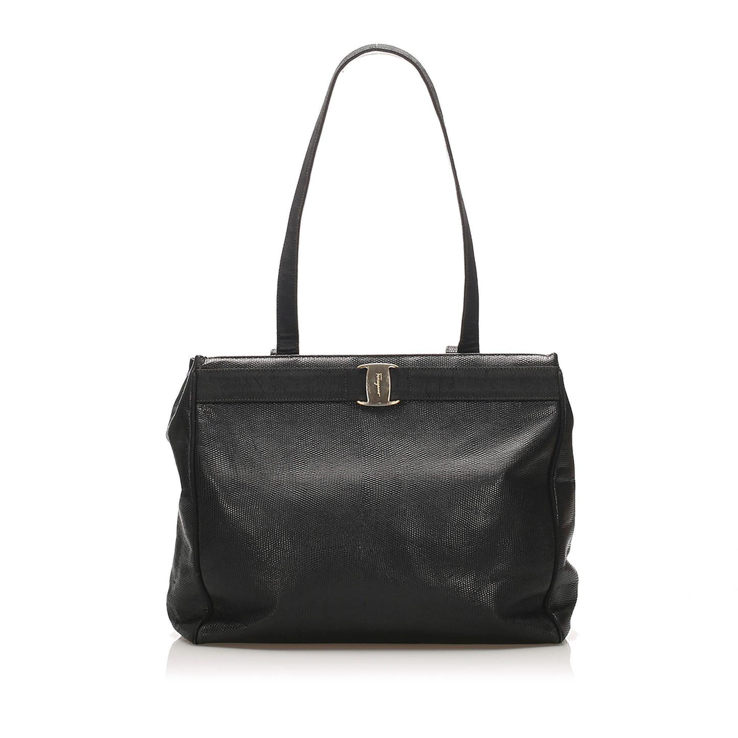 Salvatore Ferragamo Vara Leather Tote Bag (SHG-11591)