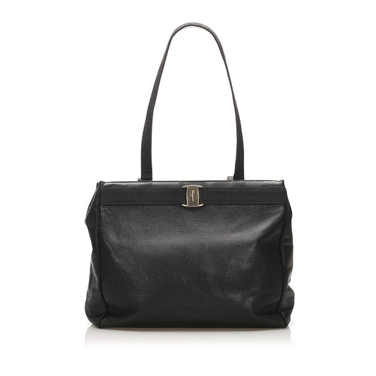 Salvatore Ferragamo Vara Leather Tote Bag (SHG-11591)