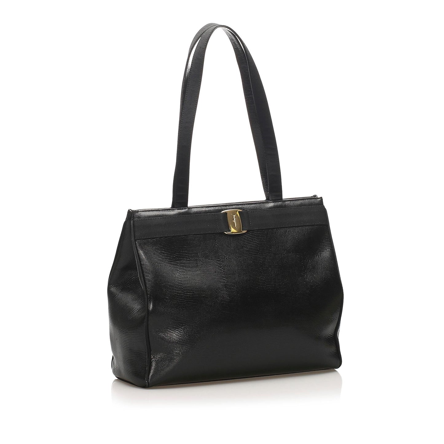 Salvatore Ferragamo Vara Leather Tote Bag (SHG-12075)