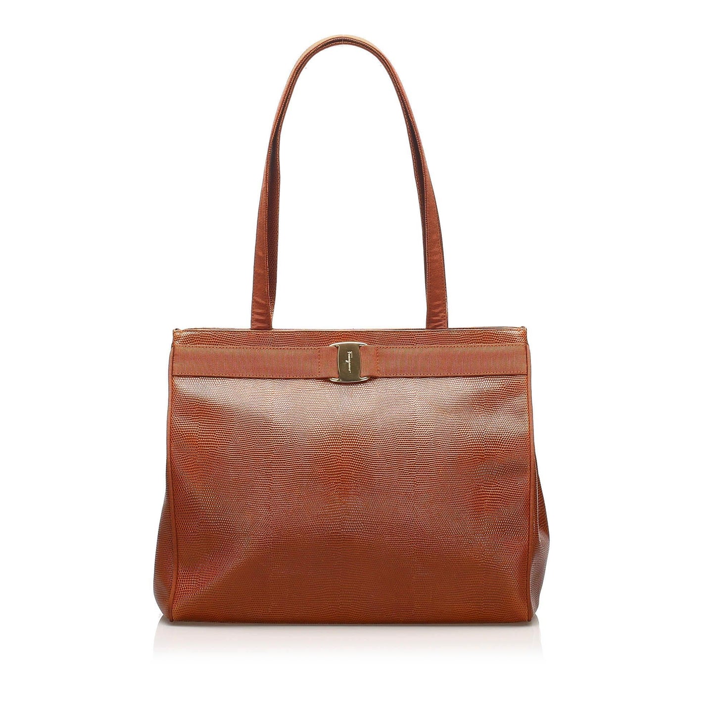 Salvatore Ferragamo Vara Leather Tote Bag (SHG-13552)