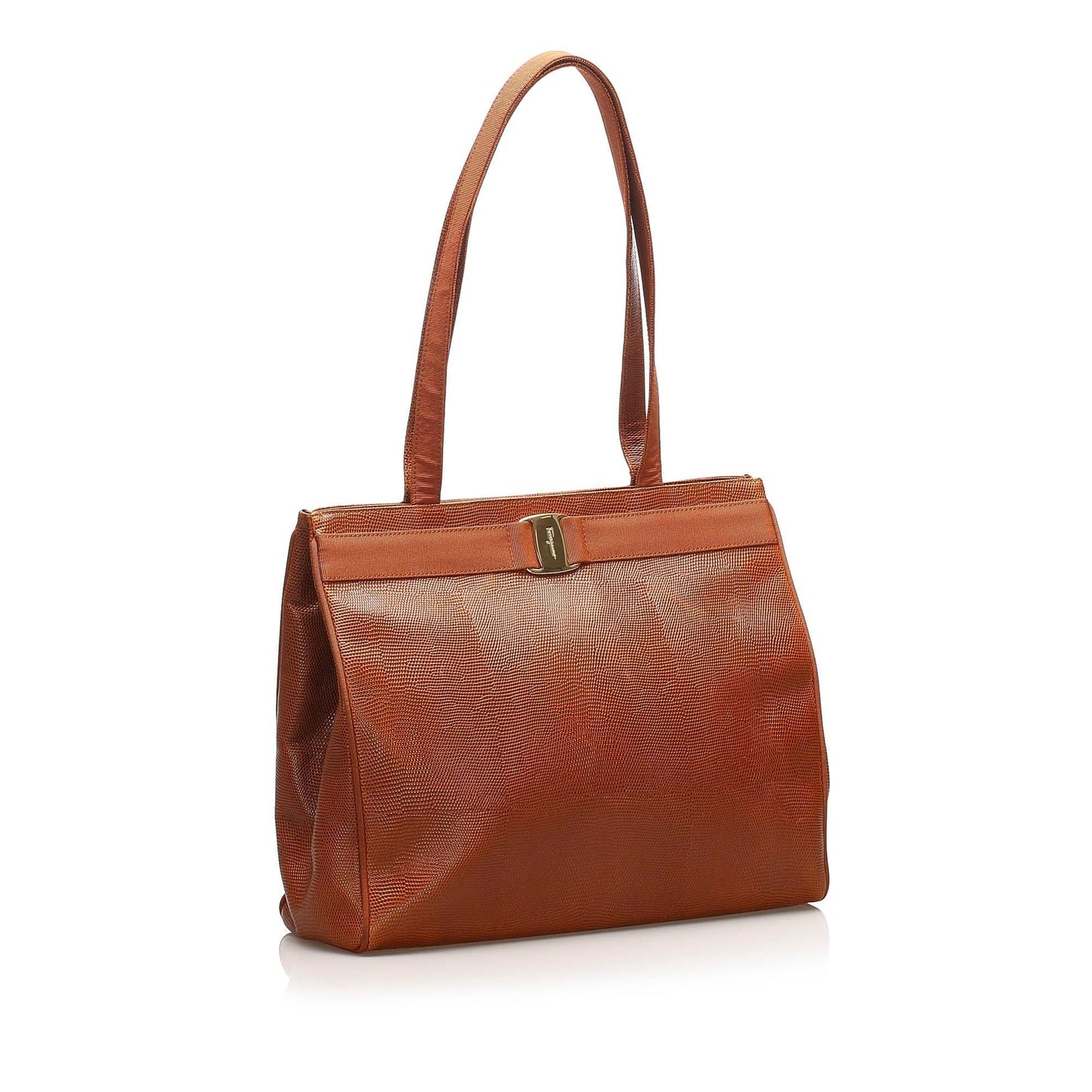 Salvatore Ferragamo Vara Leather Tote Bag (SHG-13552)