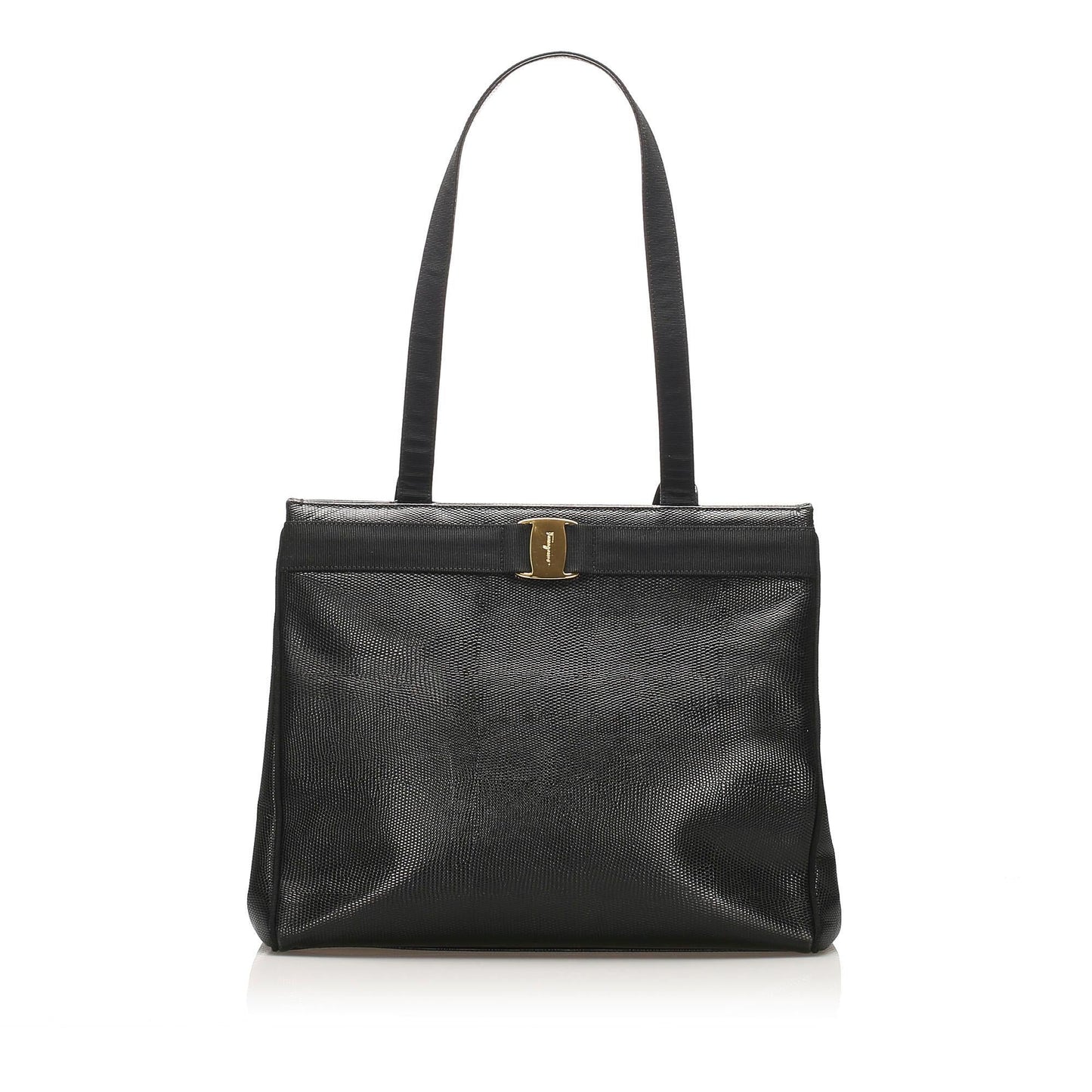 Salvatore Ferragamo Vara Leather Tote Bag (SHG-14531)