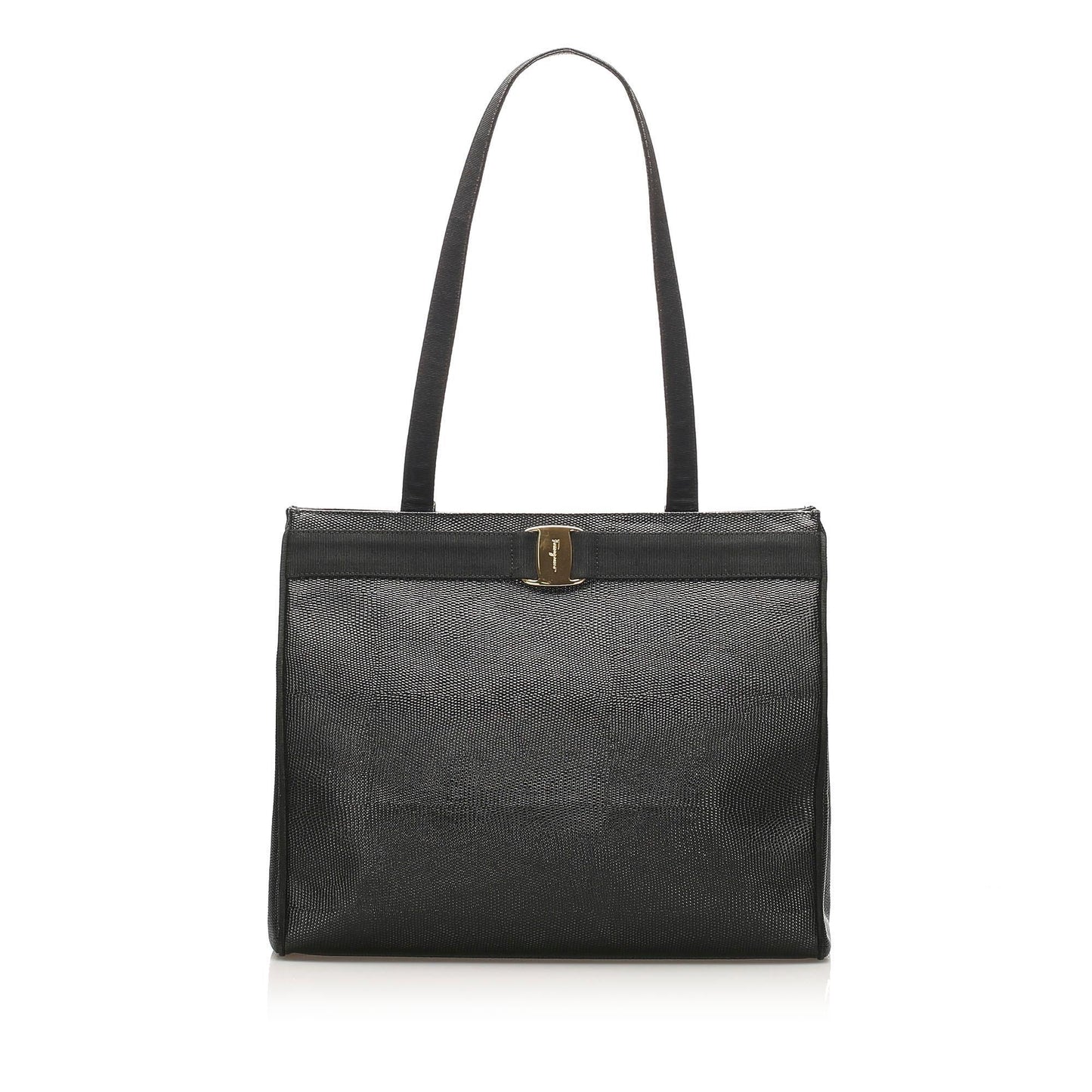 Salvatore Ferragamo Vara Leather Tote Bag (SHG-14532)