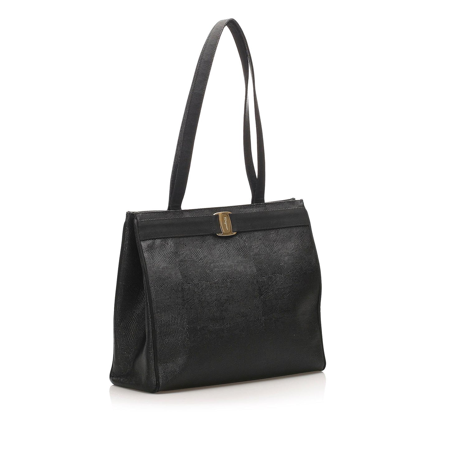 Salvatore Ferragamo Vara Leather Tote Bag (SHG-14532)