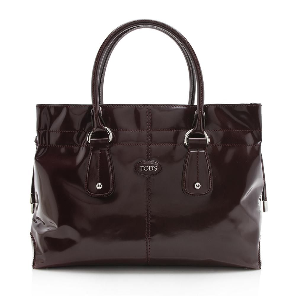 Tods Patent Leather D-Bag Tote (SHF-12594)