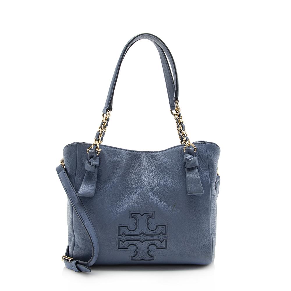 Tory Burch Leather Harper Center-Zip Tote (SHF-13531)