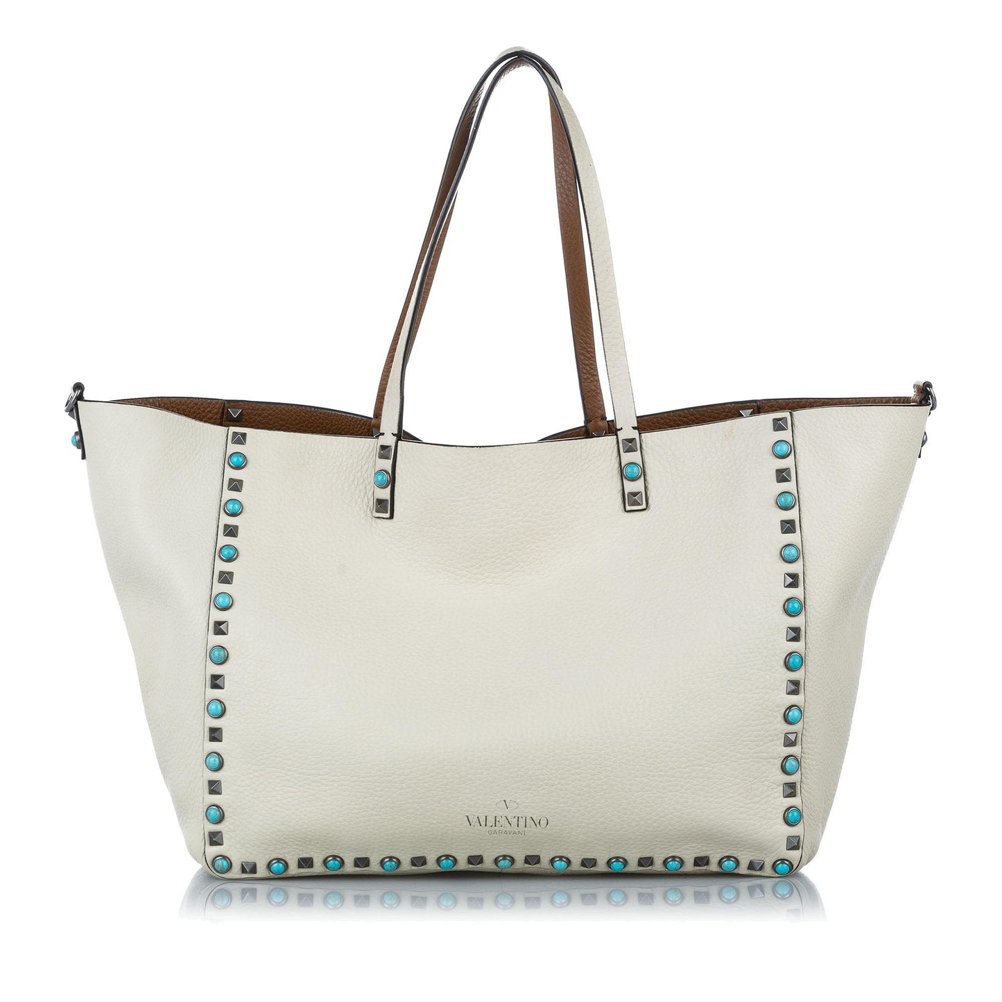 Valentino Rockstud Leather Tote Bag (SHG-18925)