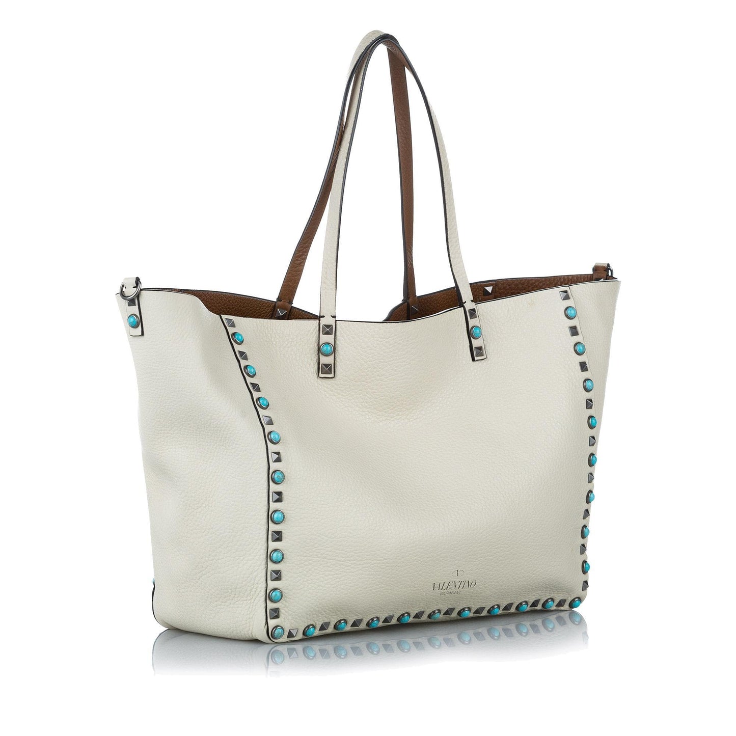 Valentino Rockstud Leather Tote Bag (SHG-18925)