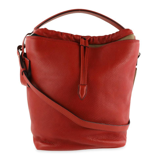 Burberry Ashby Red Leather Hobo Bag