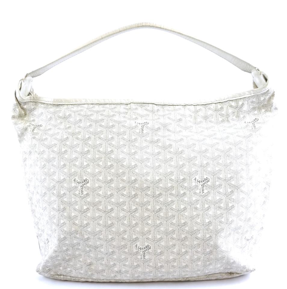 Goyard Tote Fidji Shoulder Goyardine White Coated Canvas Hobo Bag