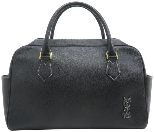 Saint Laurent Black Calfskin Leather Tote