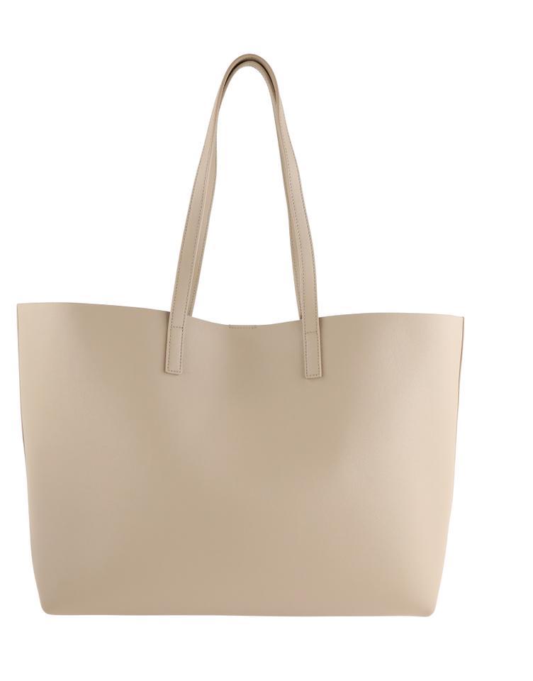 Saint Laurent Shopping Beige Calfskin Leather Tote